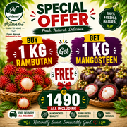 BUY 1 KG RAMBUTAN GET 1 KG MANGOSTEEN FREE